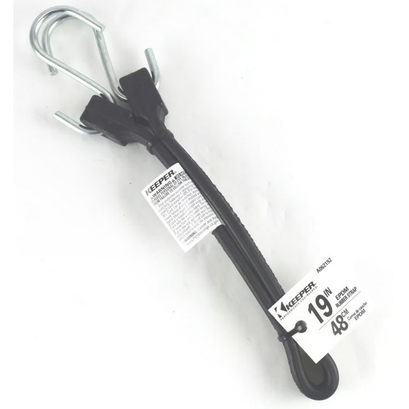 Keeper Black Rubber Tarp Strap 19”