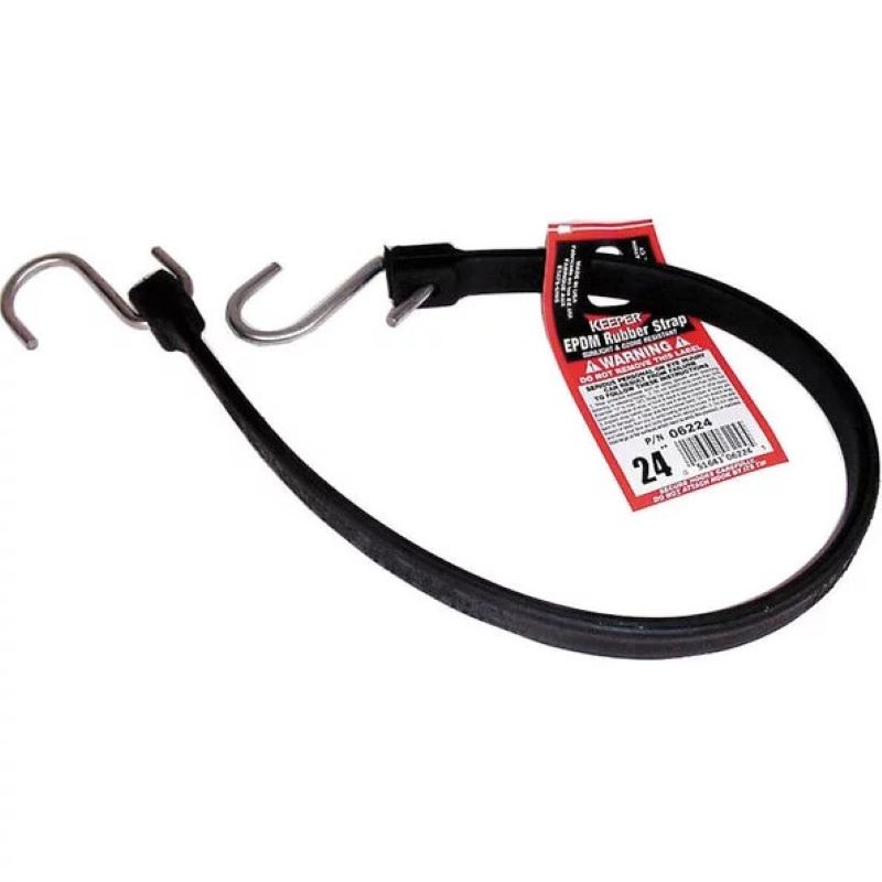 Keeper Black Rubber Tarp Strap 24