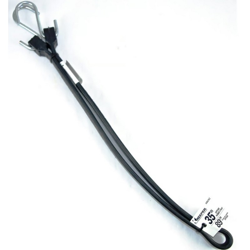 Keeper Black Rubber Tarp Strap 31”