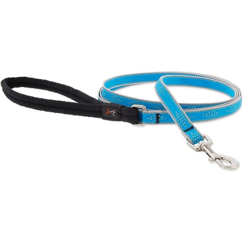 Lupine Blue Diamond Reflective Dog Leash 4'
