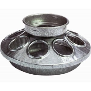 Mason Jar Feeder Base 8 Hole for Chickens