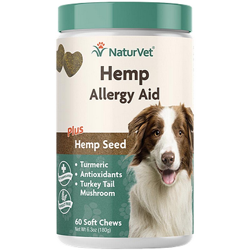 NaturVet Hemp Allergy Aid Soft Chews 60Ct