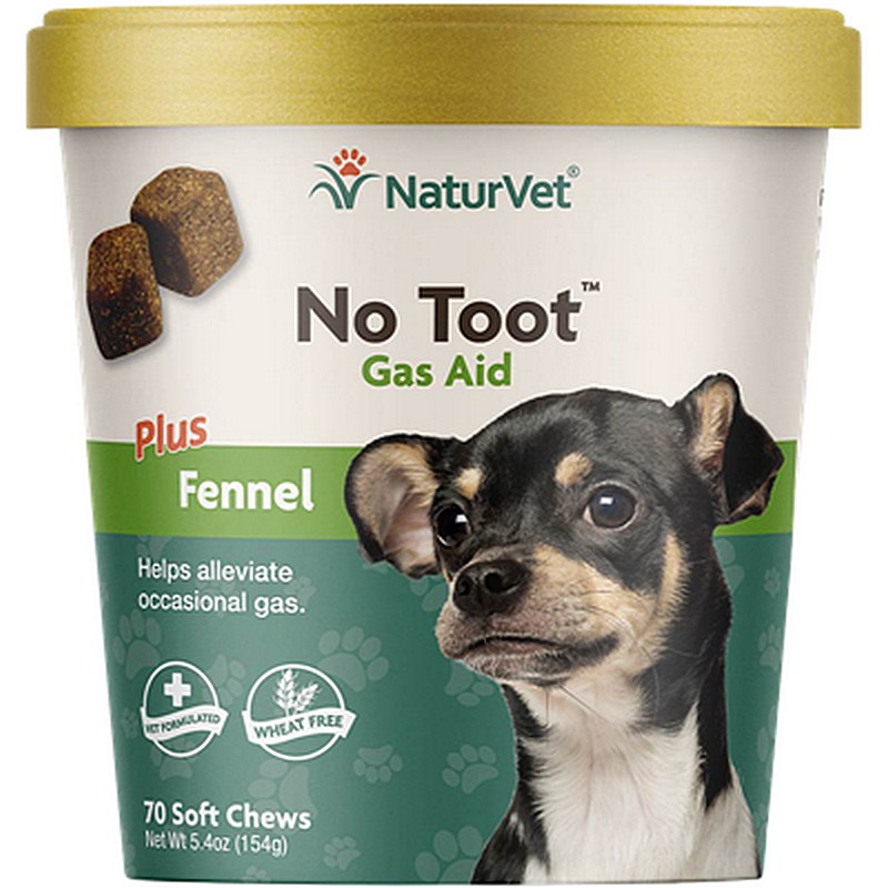 NaturVet No Toot Gas Aid Soft Chews 70Ct