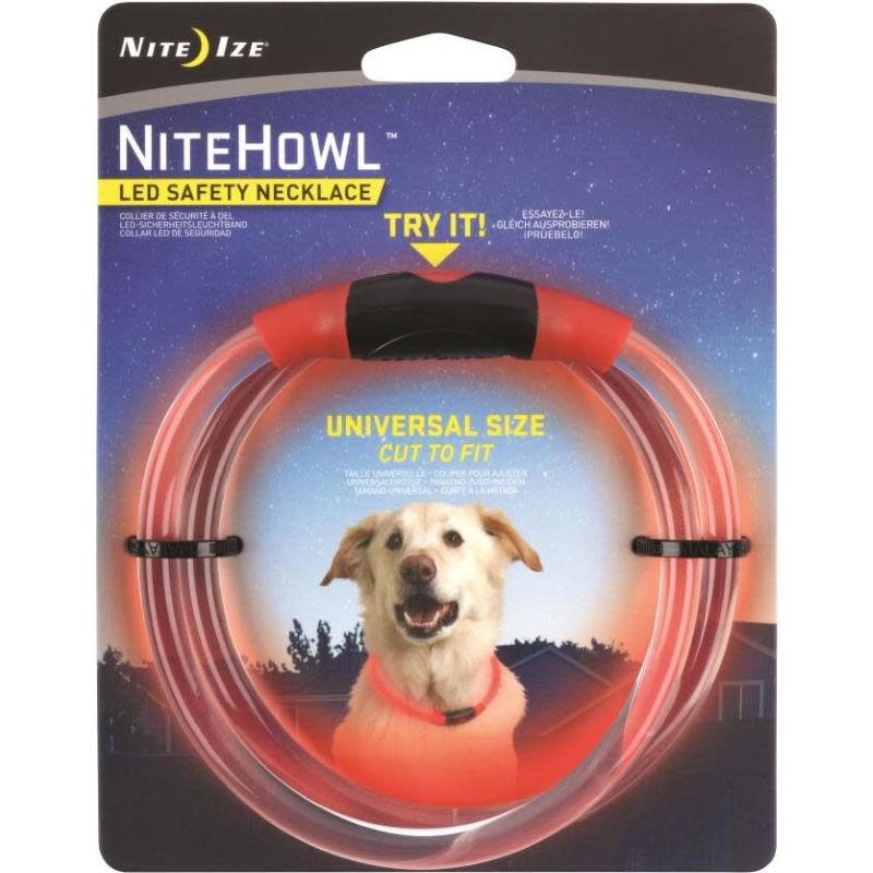 NiteHowl Red LED Dog Safety Necklace