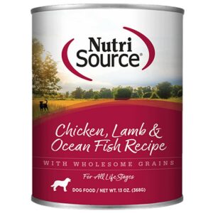 NutriSource Canned Dog Food Chicken Lamb Ocean Fish