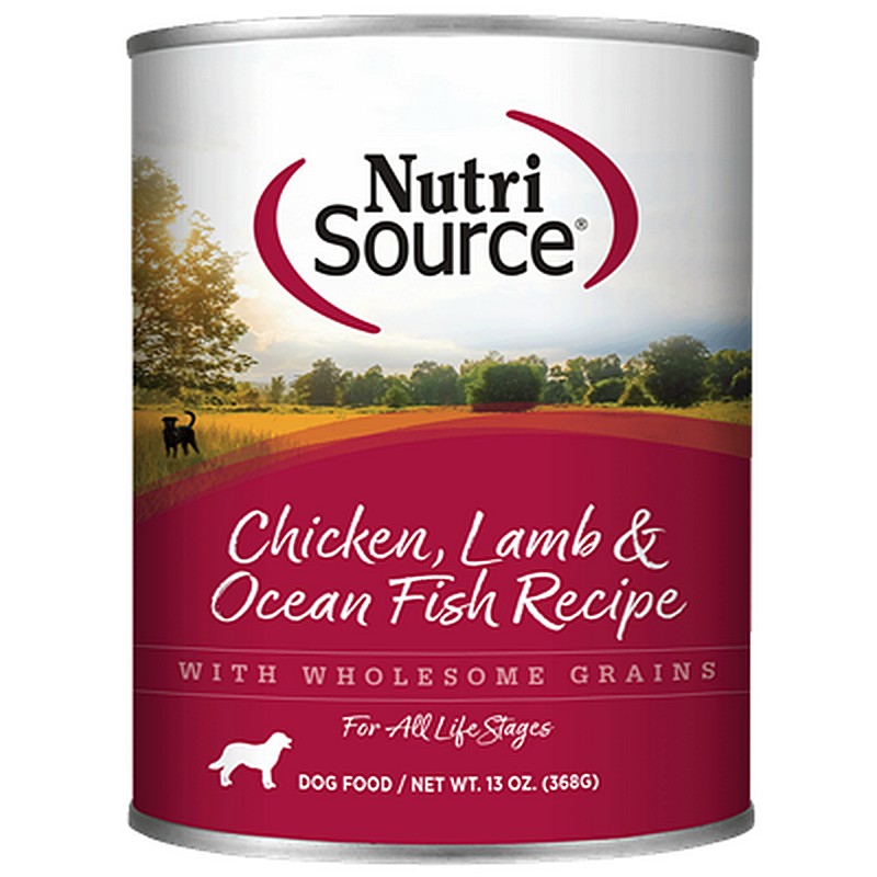 NutriSource Canned Dog Food Chicken Lamb Ocean Fish