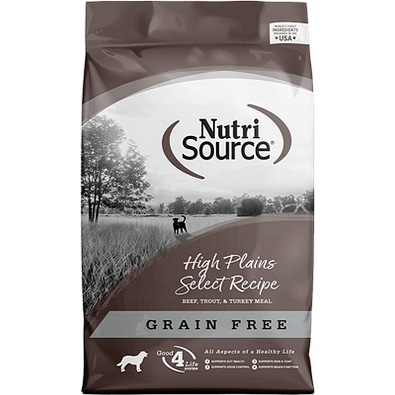 NutriSource Grain Free High Plains Dog Food 15 lb