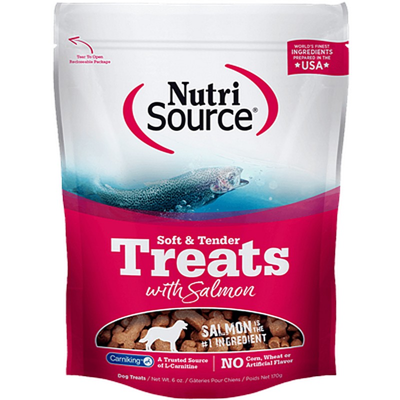 NutriSource Soft Tender Salmon Dog Treats 6 oz