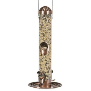 Perky-Pet Copper 2-in-1 Wild Bird and Finch Feeder 4 Ports 1.8 lb
