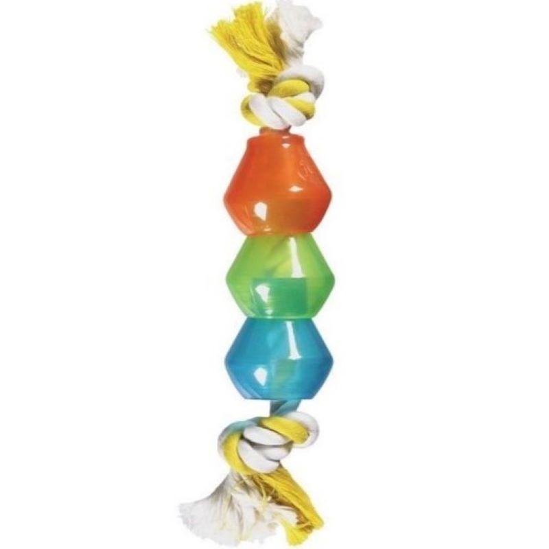 Pet Treat Pods Rope Rubber Large Dog Tug Toy