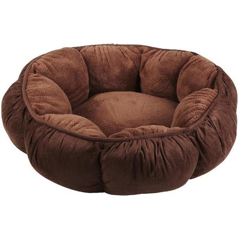 Petmate Puffy Round Pet Bed 18” Brown