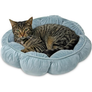 Petmate Puffy Round Pet Bed 18” Gray
