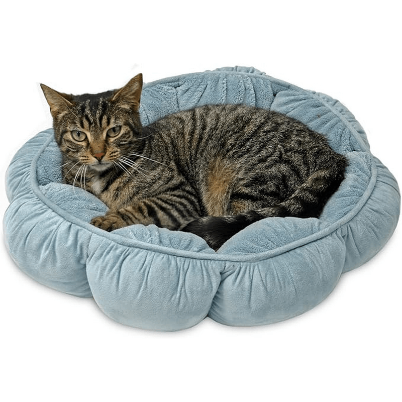 Petmate Puffy Round Pet Bed 18” Gray