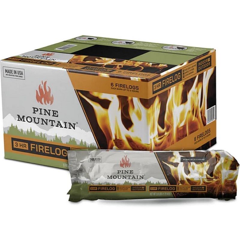 Pine Mountain 3 Hour Fire Logs 6 Ct Wood Fireplace