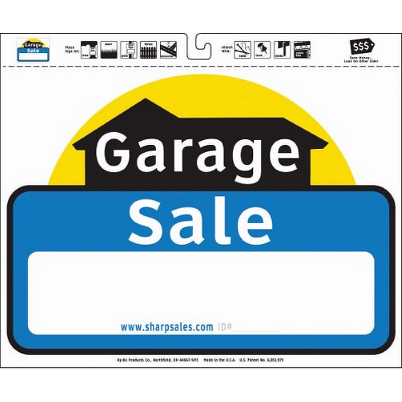 Plastic Garage Sale Sign 20x24