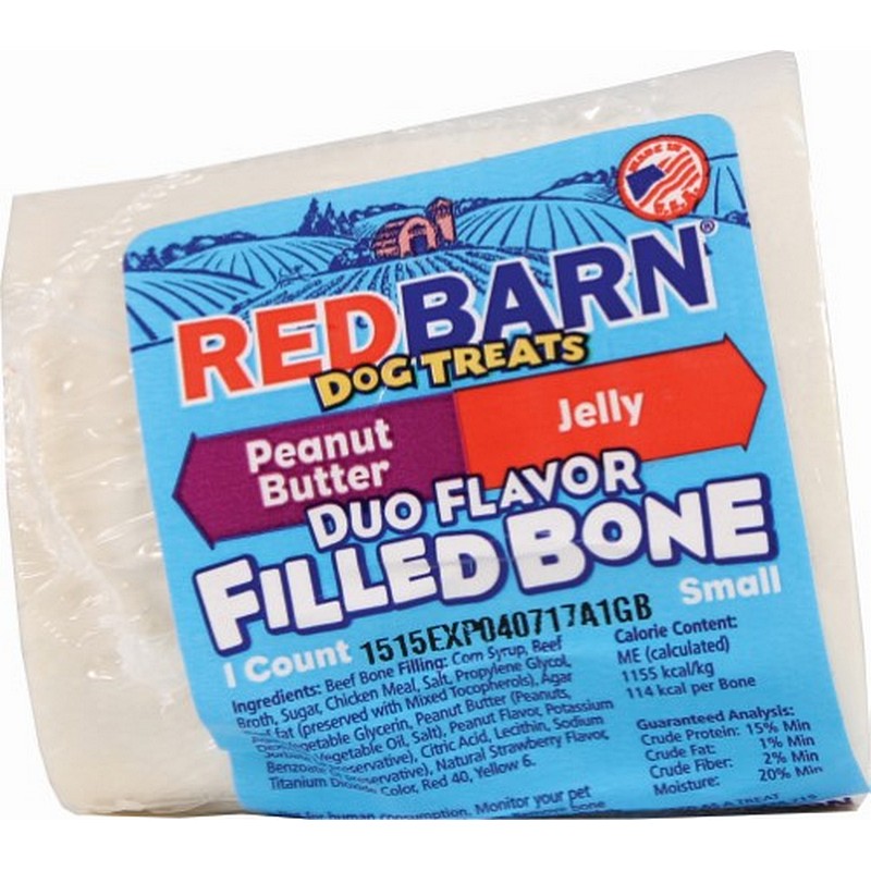 RedBarn Peanut Butter Jelly Duo Filled Dog Bone