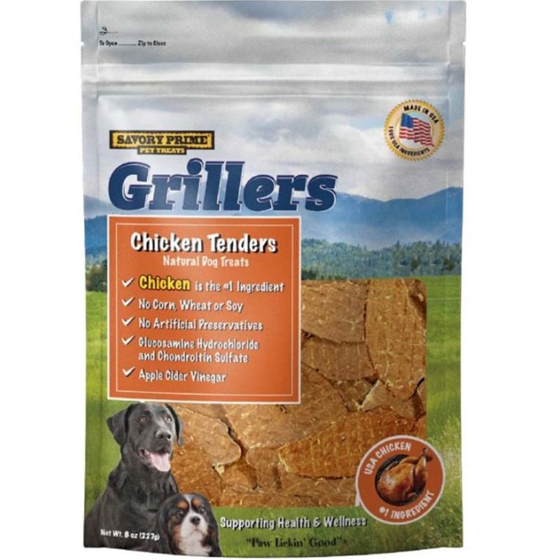 Savory Prime Chicken Jerky Tender Dog Chews 8 oz