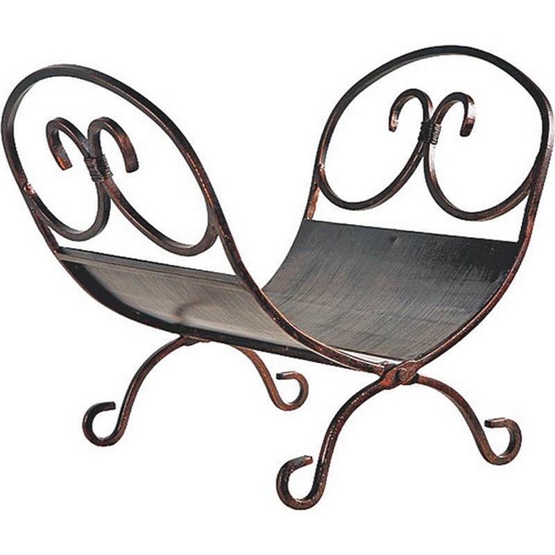 Simple Spaces Log Holder Antique Bronze 17.25"