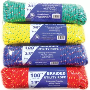 T.W. Evans Braided Poly Utility Rope 100’