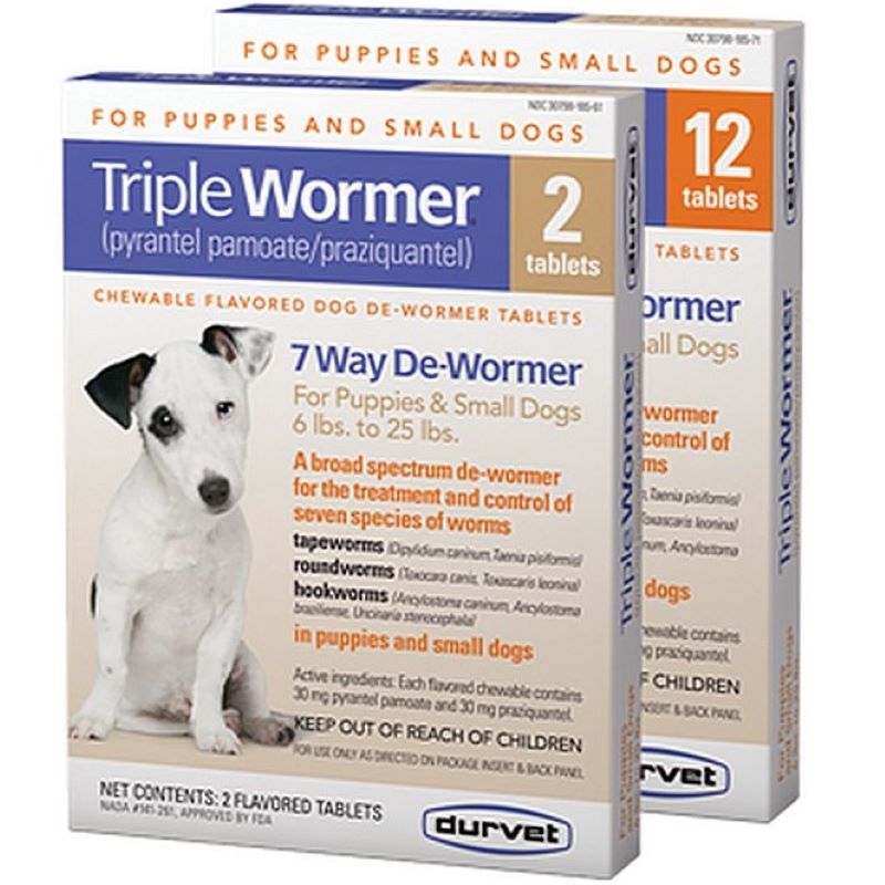 Triple Wormer for Small Dogs 6 25 lb 12Ct