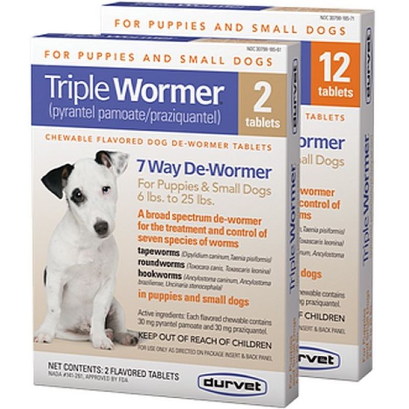 Triple Wormer for Small Dogs 6 25 lb 2Ct