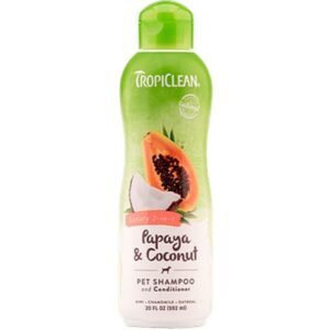 TropiClean Papaya Coconut Shampoo Conditioner 20 oz
