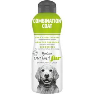 TropiClean Perfect Fur Combination Coat 16 oz Shampoo for Dogs