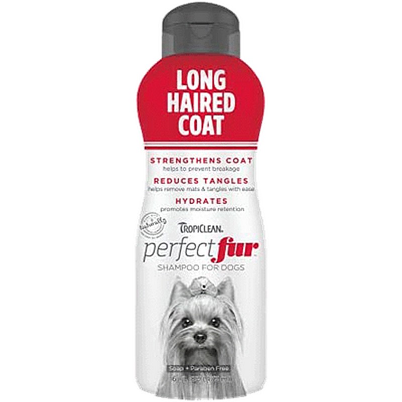 TropiClean Perfect Fur Long Haired Coat 16 oz Shampoo for Dogs