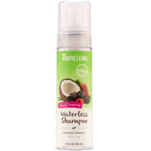 TropiClean Waterless Shampoo Deep Clean 7.4 oz for Dogs