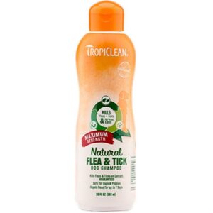 Tropiclean Natural Flea Tick Shampoo Max Strength 20 oz
