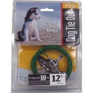 Vinyl Coated Small Dog Tie Out Cable 12 ft