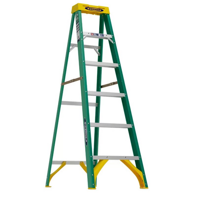 Werner Fiberglass Step Ladder Type 2 6 ft