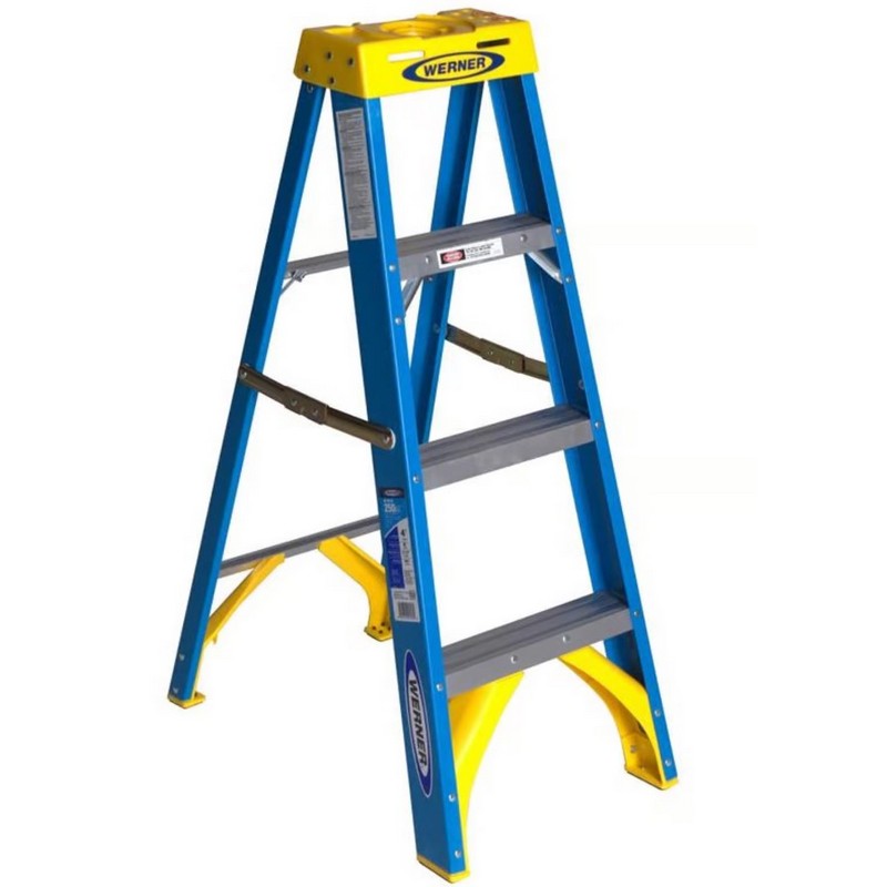 Werner Fiberglass Step Ladder Type I 4 ft