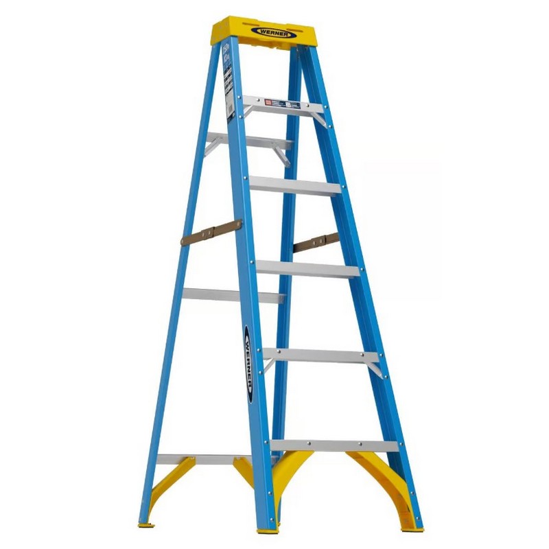 Werner Fiberglass Step Ladder Type I 6 ft