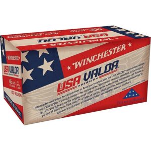 Winchester USA Valor 45 ACP 230 Grain FMJ 100 Ct Ammo