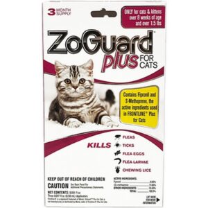 ZoGuard Plus for Cats 1.5 lb+ Flea & Tick Treatment
