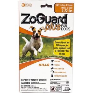 ZoGuard Plus for Dogs 4-22 lb Flea & Tick Treatment
