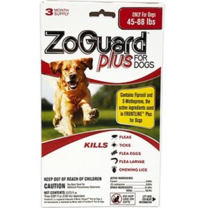 ZoGuard Plus for Dogs 45-88 lb Flea & Tick Treatment
