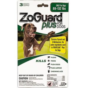 ZoGuard Plus for Dogs 89-132 lb Flea & Tick Treatment