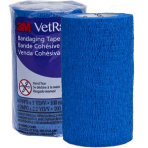 3M Vetrap Bandaging Tape Blue 4 in x 5 yd