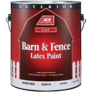 Ace Barn & Fence Latex Flat Barn Red 1 gal Paint
