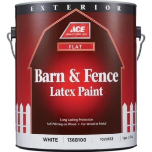 Ace Barn & Fence Latex Flat White 1 gal Paint