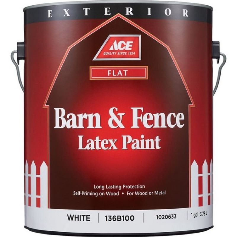 Ace Barn & Fence Latex Flat White 1 gal Paint