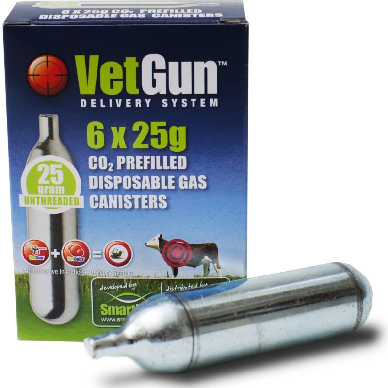 Agrilabs VetGun Co2 Cartridge 25g 6 Ct