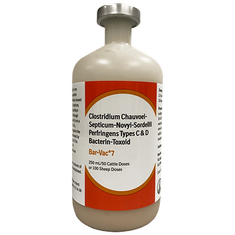Bar Vac 7 Cattle Sheep Vaccine 50 Dose 250 ml