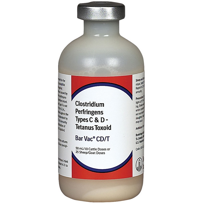 Bar-Vac CD-T Livestock Vaccine 10 Dose 50 ml