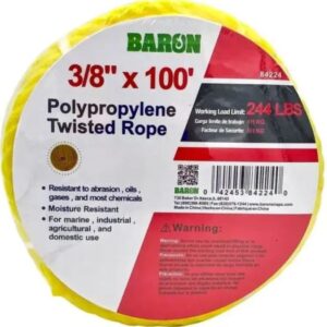 Baron Poly Rope Yellow 3/8 in x100 ft