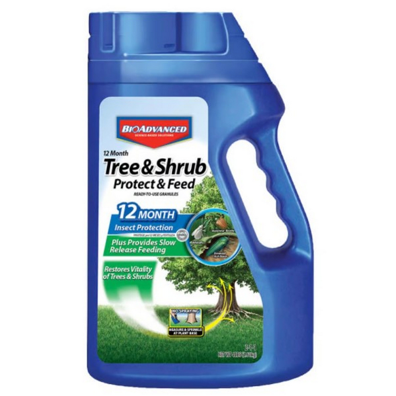 BioAdvanced 12 Month Tree Shrub Protect & Feed Granules 4 lb