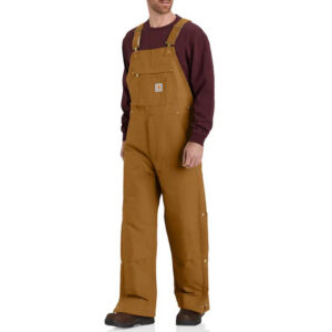 Carhartt Bib Overall Loose Fit Insulated Brown