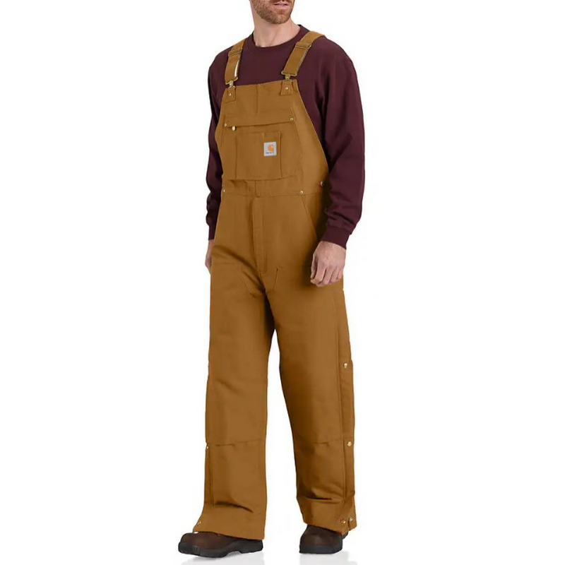 Carhartt Bib Overall Loose Fit Insulated Brown